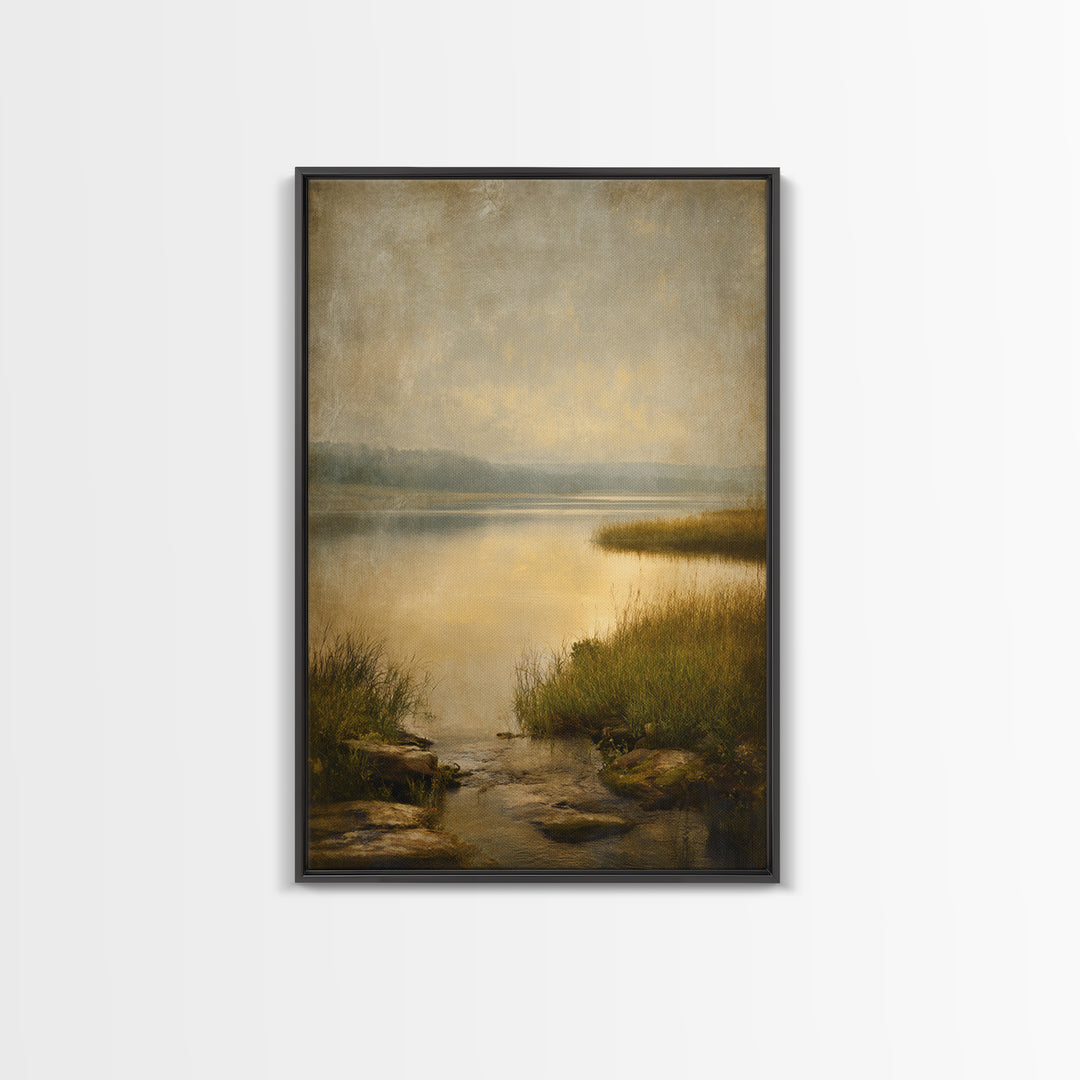 Calming Lake Reflection Canvas Print, Above Bed Art, Wall Art Prints, Bedroom Decor, Fine Art, Serenity, Boho Wall Art, ABA-2x3-67