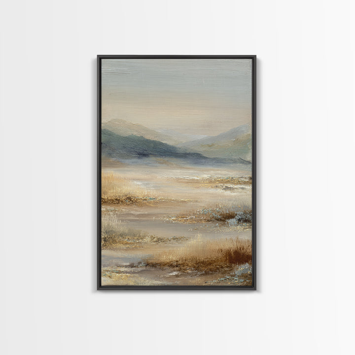 Panoramic Misty Mountain Landscape Canvas Print, Above Bed Art, Apartment Decor, Bedroom Decor, Serenity, Photography Prints, ABA-2x3-81