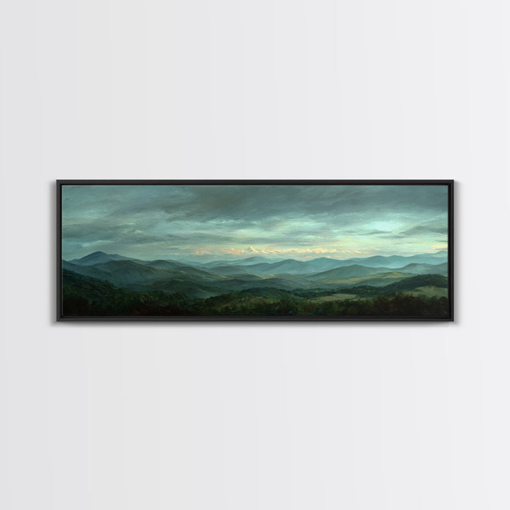 Soft Romantic Landscape Canvas Print, Above Bed Art, Living Room Decor, Bedroom Decor, Oil Painting, Serenity 233, ABA-3x1-33