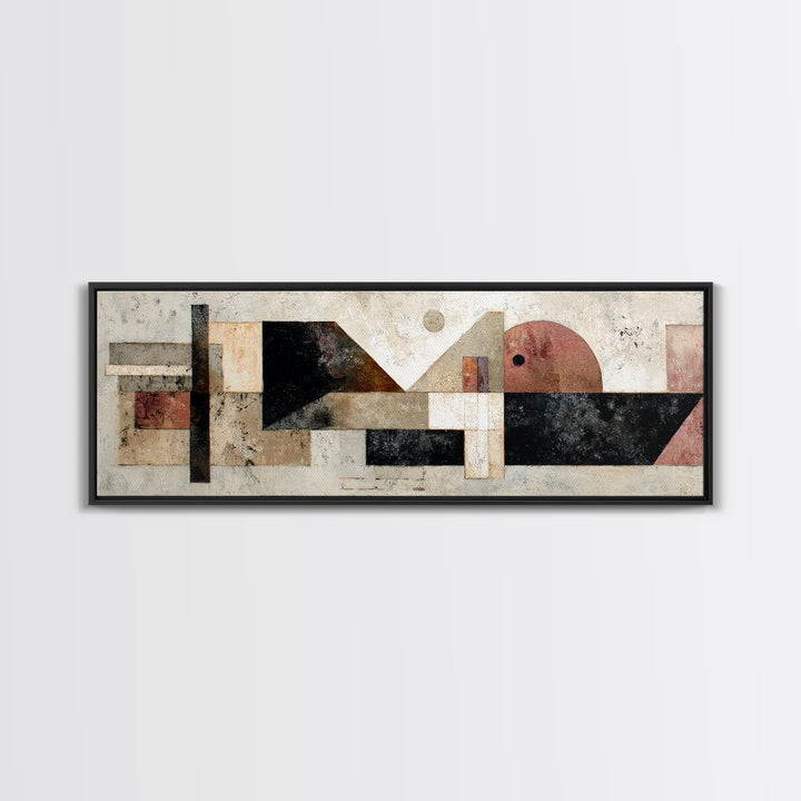 Abstract Sunrise Geometry Canvas Print, Above Bed Art, Above Bed Decor, Bedroom Decor, Fine Art, Serenity, Minimalist Decor, ABA-3x1-36