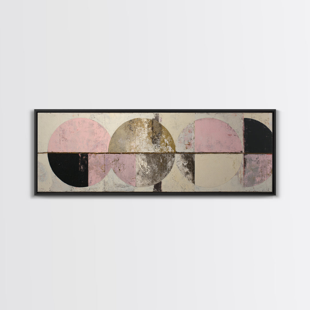 Neutral Abstract Arches Framed Canvas Print, Above Bed Art, Bedroom Decor, Abstract Art, Serenity, Textured Wall Art, ABA-3x1-68
