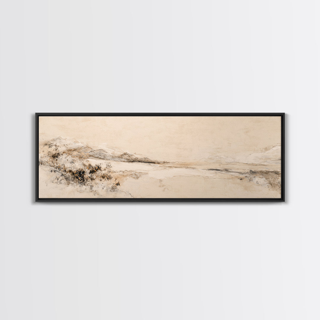 Minimal Two Figure Line Drawing Framed Canvas Print, Above Bed Art, Wall Art, Bedroom Decor, Fine Art, Serenity, Digital Print, ABA-3x1-72