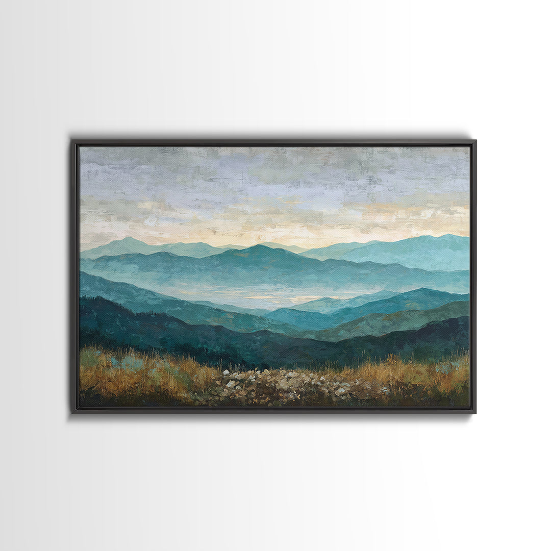 Soft Romantic Landscape Canvas Print, Above Bed Art, Bedroom Wall Decor, Bedroom Decor, Oil Painting, Serenity, ABA-3x2-93