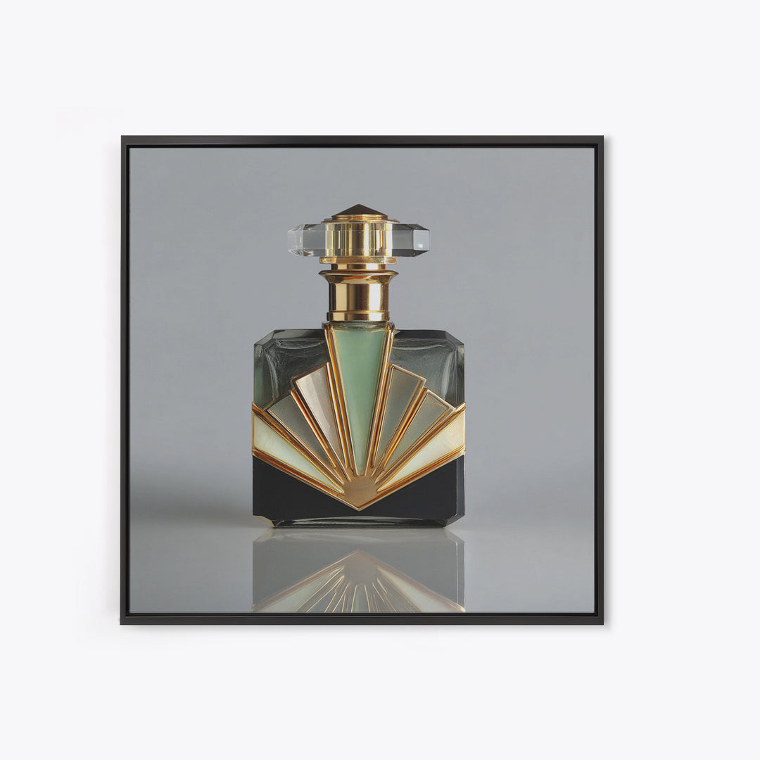 Ornate Perfume Bottle Canvas Print, Art Deco Art, Boho Decor, Living Room Decor, Fine Art, Glamour, Art Prints, Digital Art, ADA-1x1-82