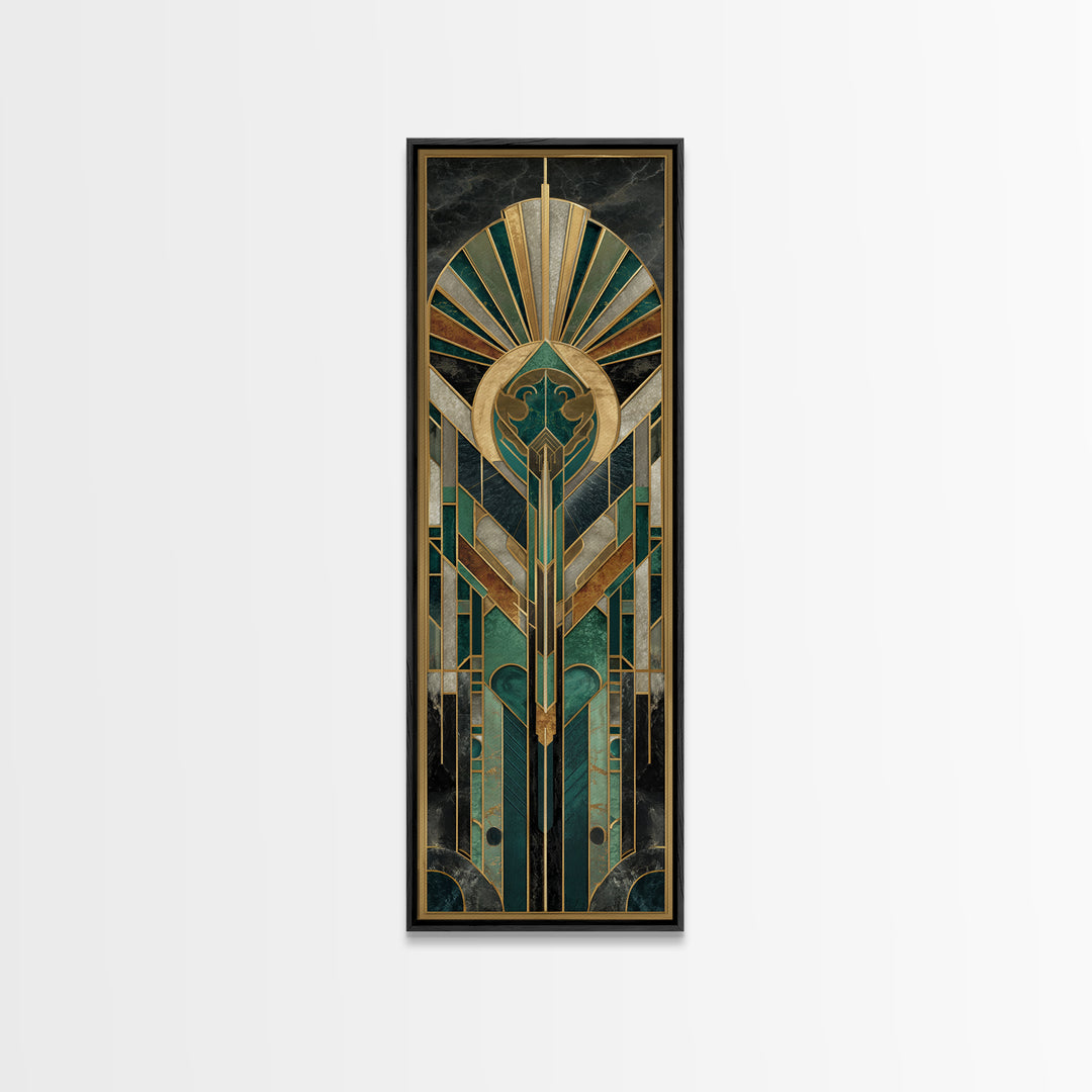 Luxury Cocktail Glass Canvas Print, Art Deco Art, Removable Wallpaper, Living Room Decor, Abstract Art, Glamour, Luxury Decor, ADA-1x3-41