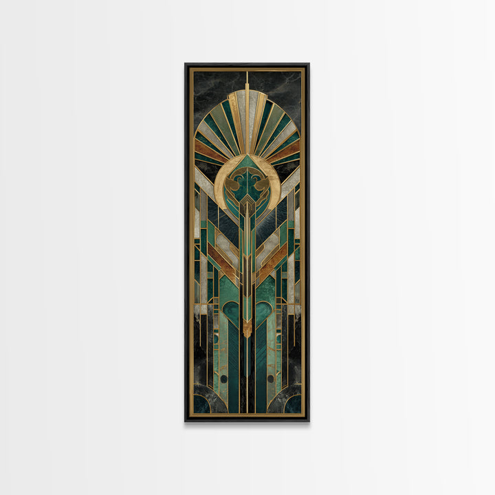 Luxury Cocktail Glass Canvas Print, Art Deco Art, Removable Wallpaper, Living Room Decor, Abstract Art, Glamour, Luxury Decor, ADA-1x3-41