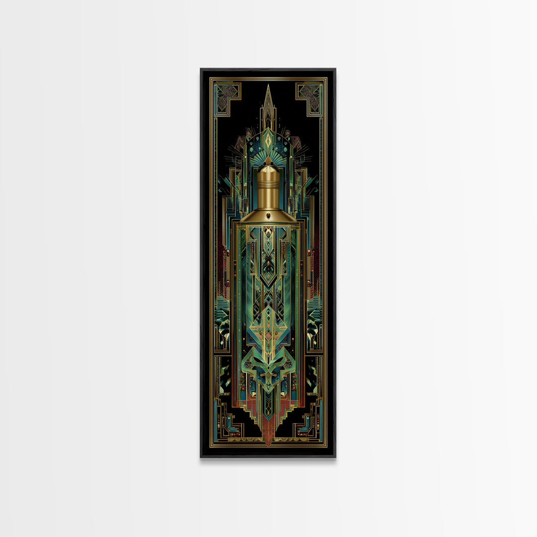 Ornate Perfume Bottle Canvas Print, Art Deco Art, Room Decor, Living Room Decor, Oil Painting, Glamour, Digital Art, Printable, ADA-1x3-94
