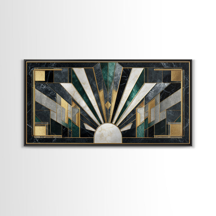 Luxury Cocktail Glass Framed Canvas Print, Art Deco Art, Printable Art, Living Room Decor, Abstract Art, Glamour, Neutral Decor, ADA-2x1-97