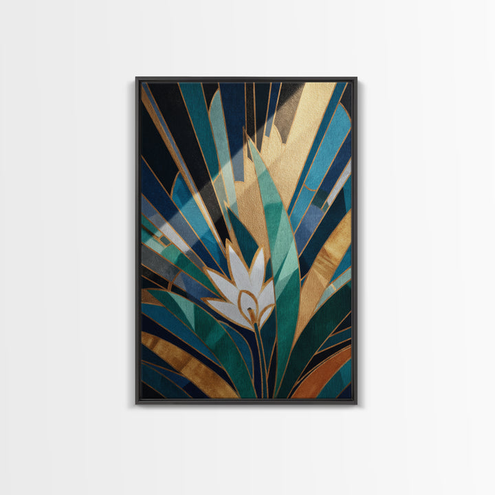 Tropical Hotel Facade Canvas Print, Art Deco Art, Art Print, Living Room Decor, Oil Painting, Glamour, Printable Art, ADA-2x3-72