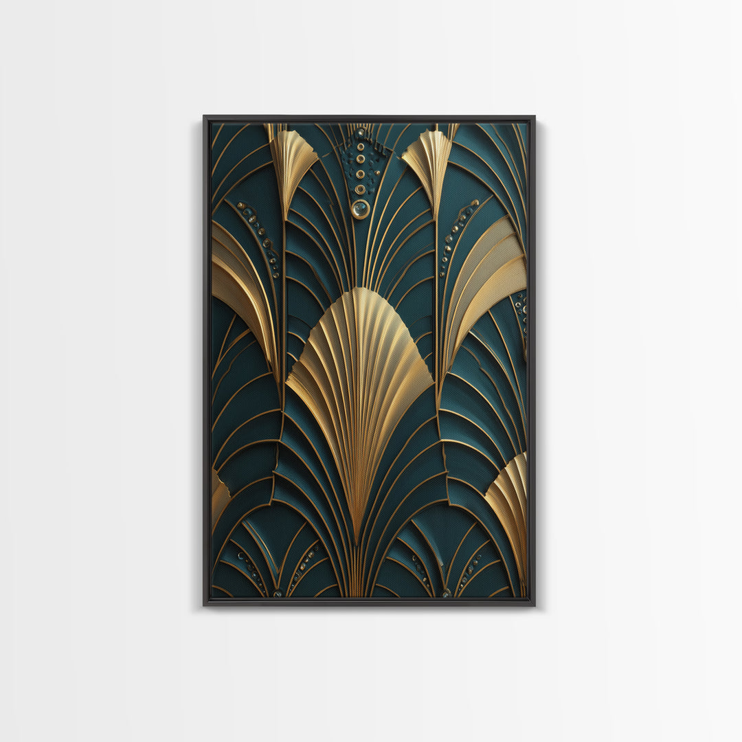 Tropical Hotel Facade Canvas Print, Art Deco Art, Apartment Decor, Living Room Decor, Fine Art, Glamour, Gallery Decor, ADA-2x3-96
