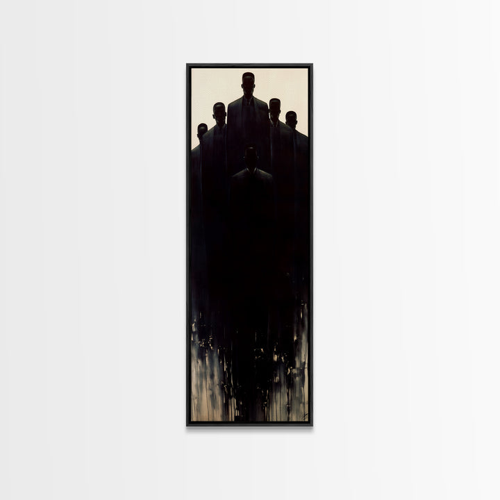 Powerful African Men In Dark Suits And Dramatic Light Wall Art, Black Man Portrait, Masculine Modern Office Decor Gift For Him