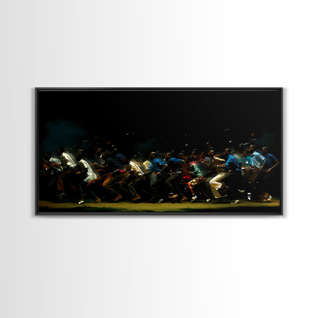African Dance Celebration Wall Art, Joyful Night Gathering, Black Culture Art, Afrocentric Canvas Print, Home Decor Gift