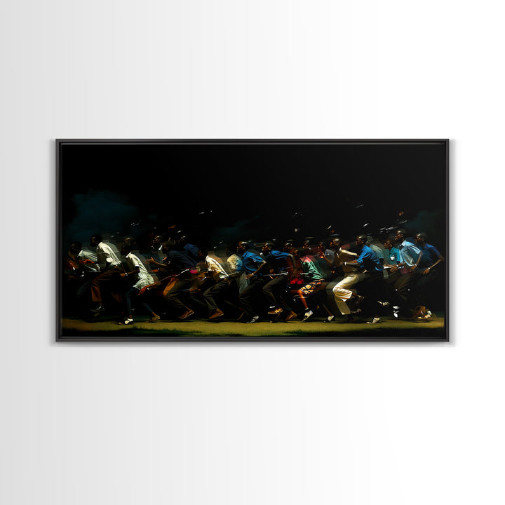 African Dance Celebration Wall Art, Joyful Night Gathering, Black Culture Art, Afrocentric Canvas Print, Home Decor Gift
