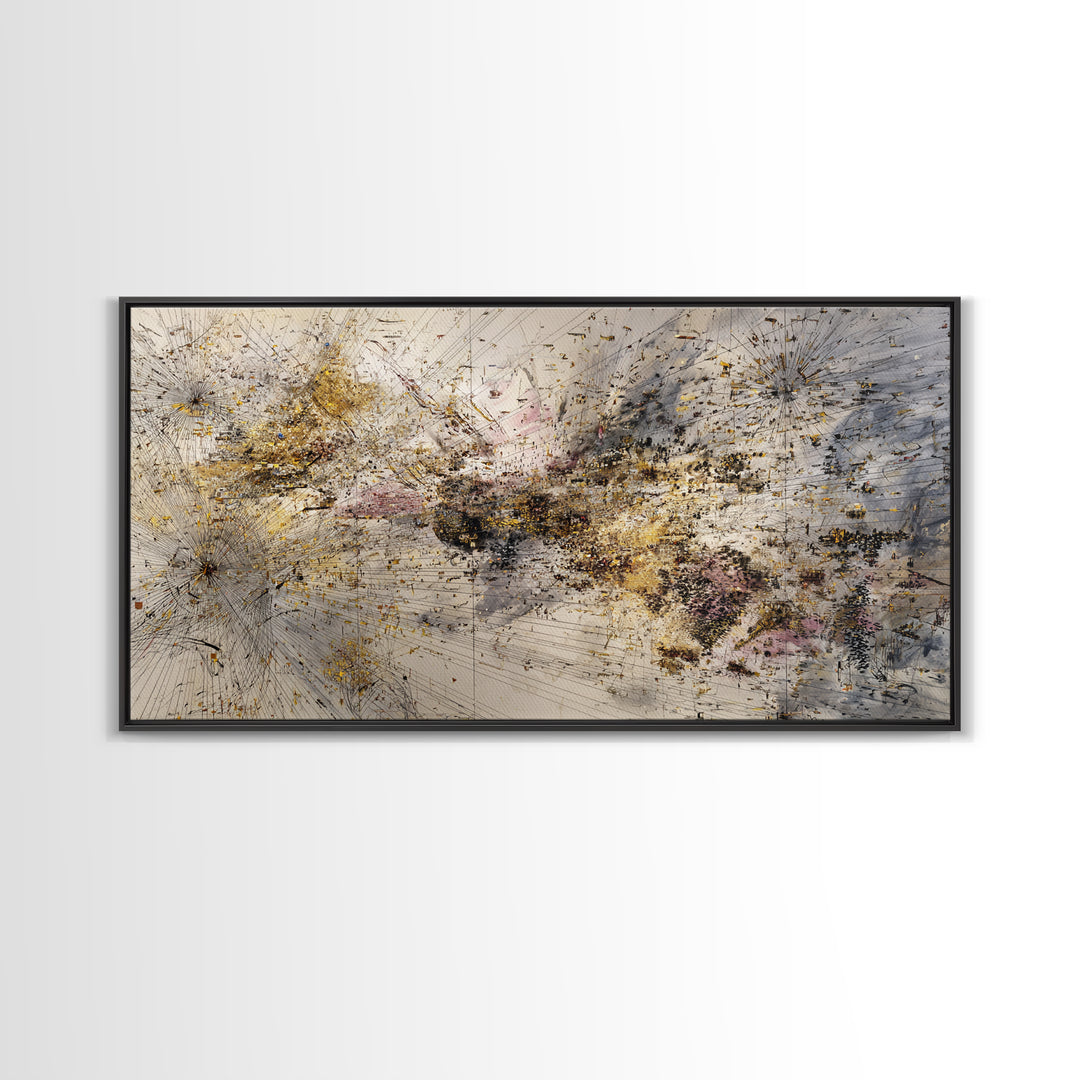 Gold And Blush Abstract Energy Wall Art, African Art Abstract, Modern Canvas Art, Textured Art Print, Elegant Home Decor