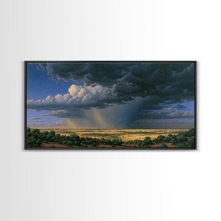Moody Storm Clouds Above African Plains Wall Art, African Landscape, Safari Decor, Nature Scene Art, Unique Home Decor Gift