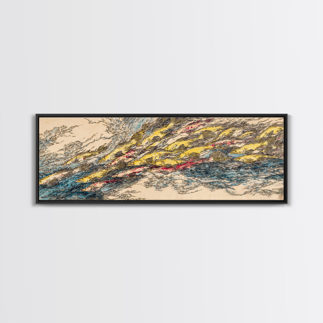 Energetic Desert Wind Abstract Wall Art, Colorful African Inspired Canvas Print, Modern Office Decor, Statement Home Gift