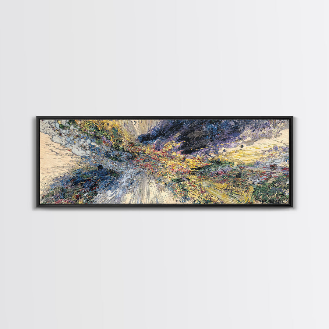 Colorful Abstract Burst Canvas Print, Modern African Inspired Wall Art, Vibrant Statement Decor, Large Living Room Art Gift