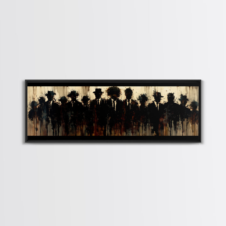 Shadowed Men In Suits Wall Art, Black Man Portrait, Urban Wall Art, Modern Black Art, Office Decor, Statement Gallery Decor