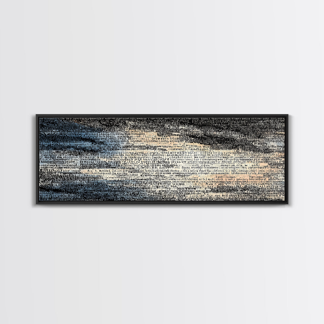 Soft Textured Horizon Abstract Wall Art, Beige Blue Canvas Print, Minimalist Landscape Art, Modern Home Decor, Dreamy Wall Art