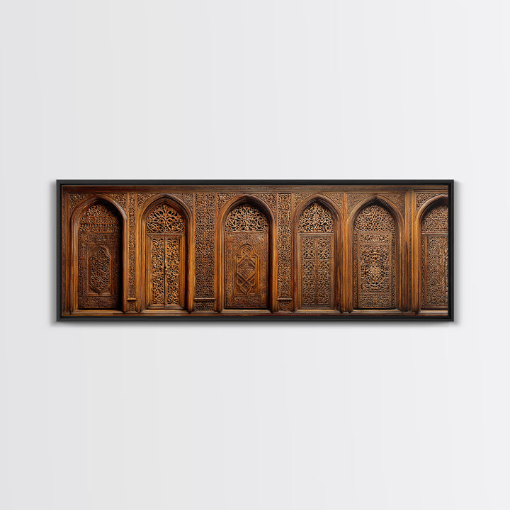 Ornate Golden Arched Door Wall Art, Moroccan Travel, African Decor, Cultural Wall Decor, Bohemian Decor, Elegant Home Gift