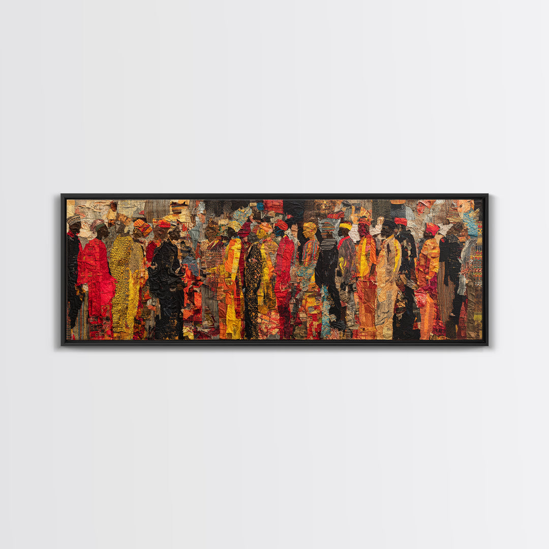 Vibrant African Street Fashion Wall Art, Modern Black Art, Cultural Portrait Canvas, Afrocentric Decor, Statement Wall Decor