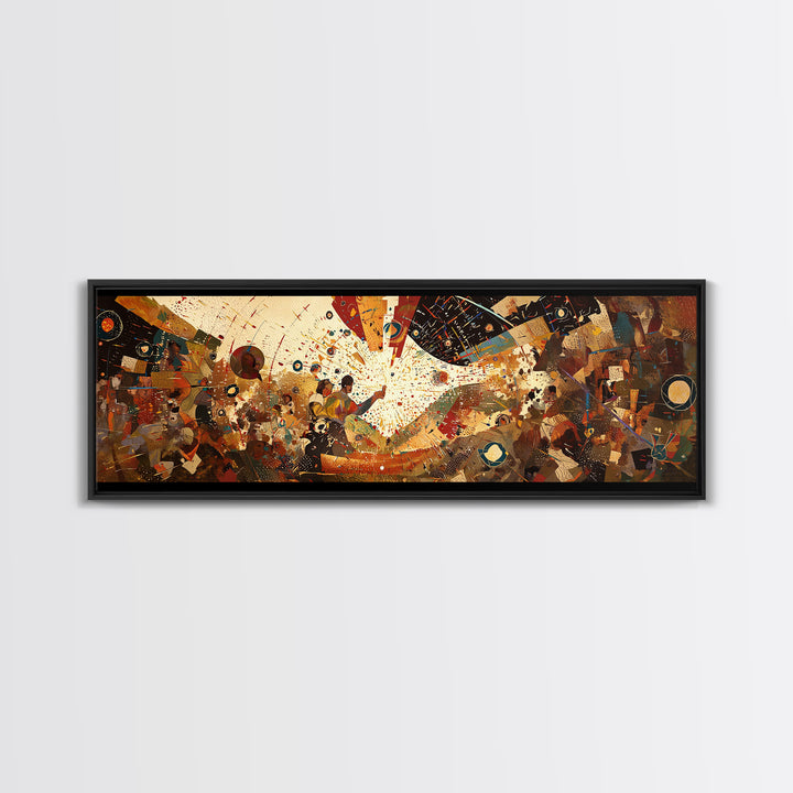 Vibrant Abstract African Celebration Canvas Print, Colorful African Art, Afrocentric Wall Art, Bold Home Decor, Cultural Gift