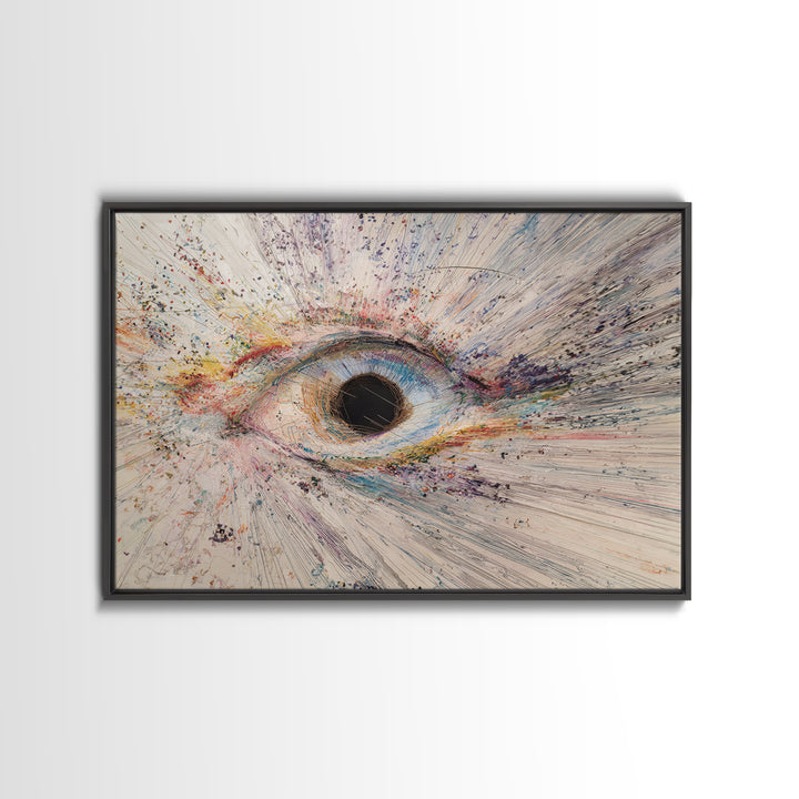 Radiant Cosmic Eye Black Hole Abstract Wall Art, Modern Canvas Art, Luxury Space Decor, Large Statement Print, Home Decor Gift