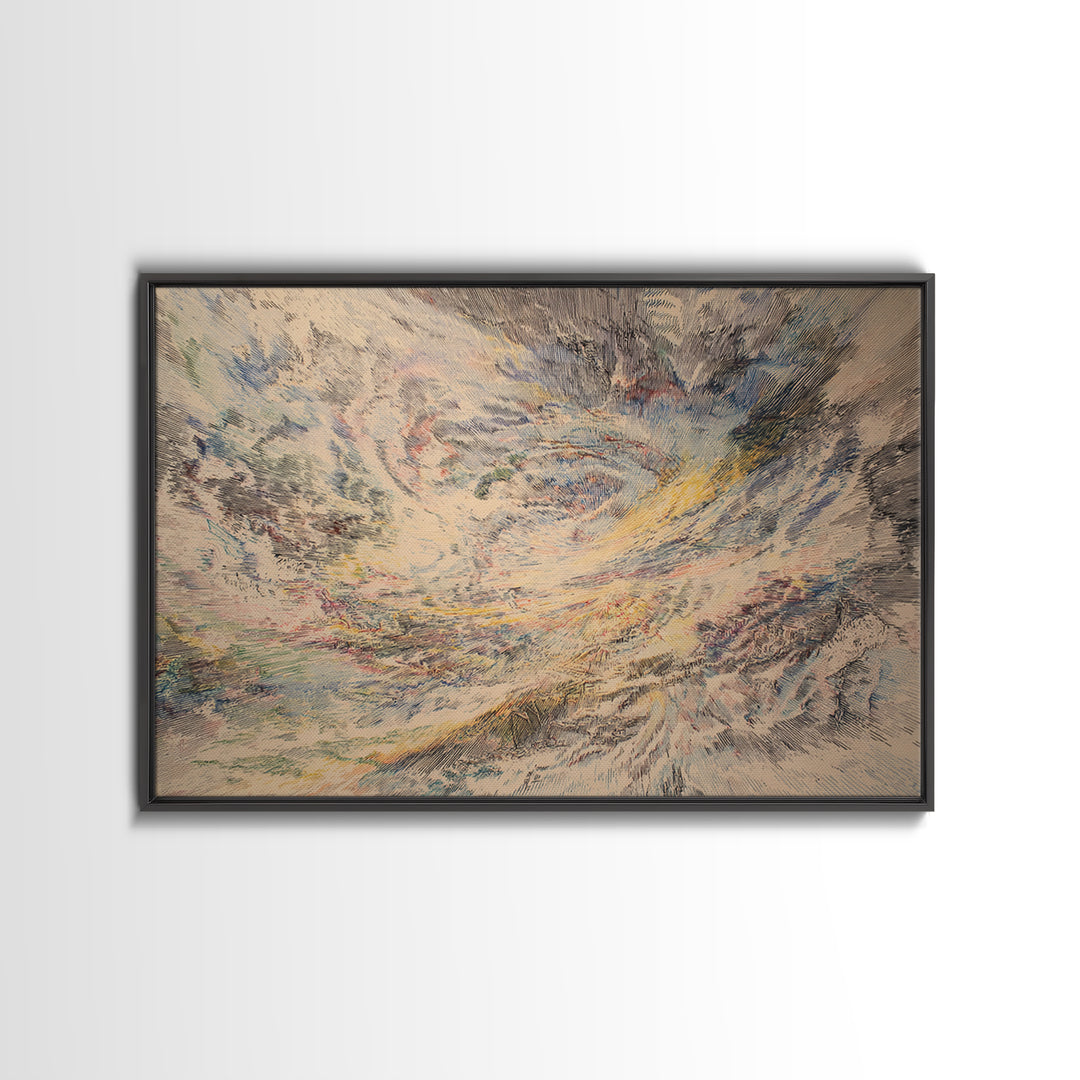 Swirling Abstract Sky And Mountain Canvas Print, Dreamy Wall Art, Contemporary Canvas, Textured Art Print Home Decor Gift
