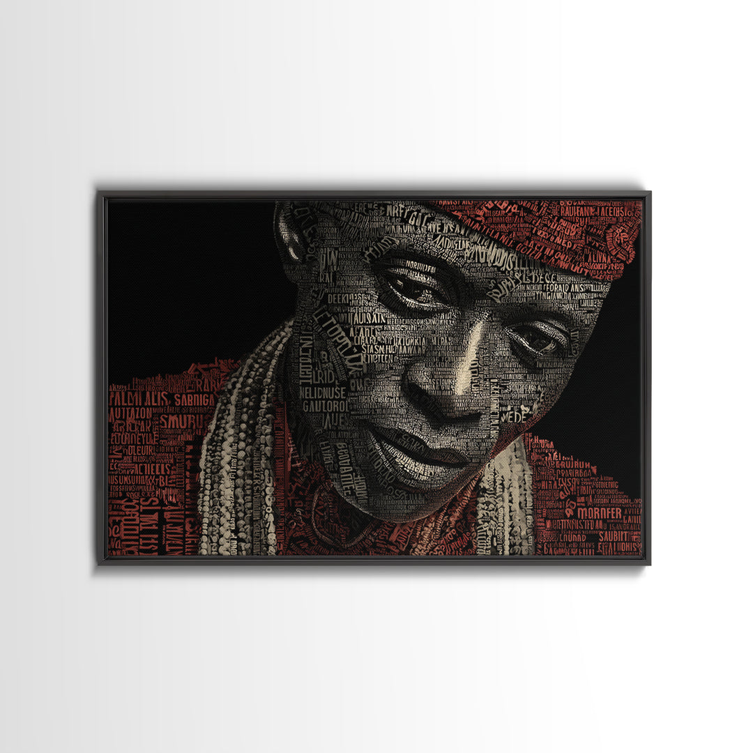 Intense African Woman Headwrap Wall Art, Black Woman Art, African Portrait, Melanin Artwork, Afrocentric Decor Gift For Her