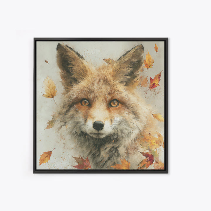 Dignified Fox Portrait Framed Canvas Print, Animal Art, Safari Nursery Decor, Living Room Decor, Fine Art, Creature, ANI-1x1-1