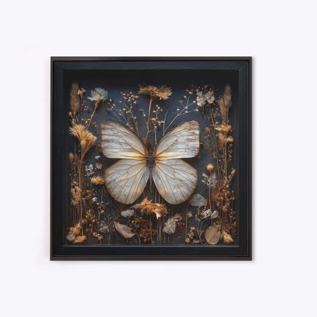 Butterfly Specimen Composition Canvas Print, Animal Art, Printable Wall Art, Living Room Decor, Creature, Boho Wall Art, ANI-1x1-23