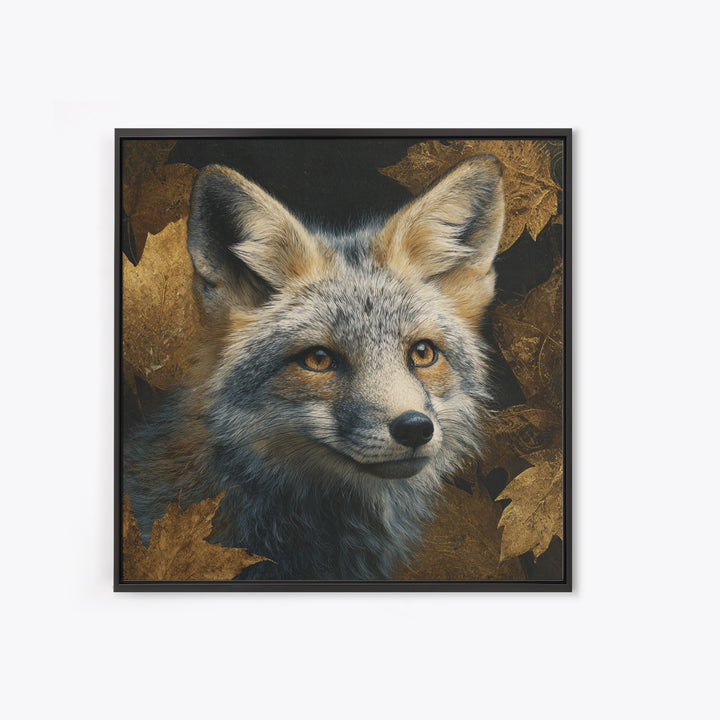 Dignified Fox Portrait Canvas Print, Animal Art, Modern Decor, Living Room Decor, Oil Painting, Creature, Home Decor, ANI-1x1-49