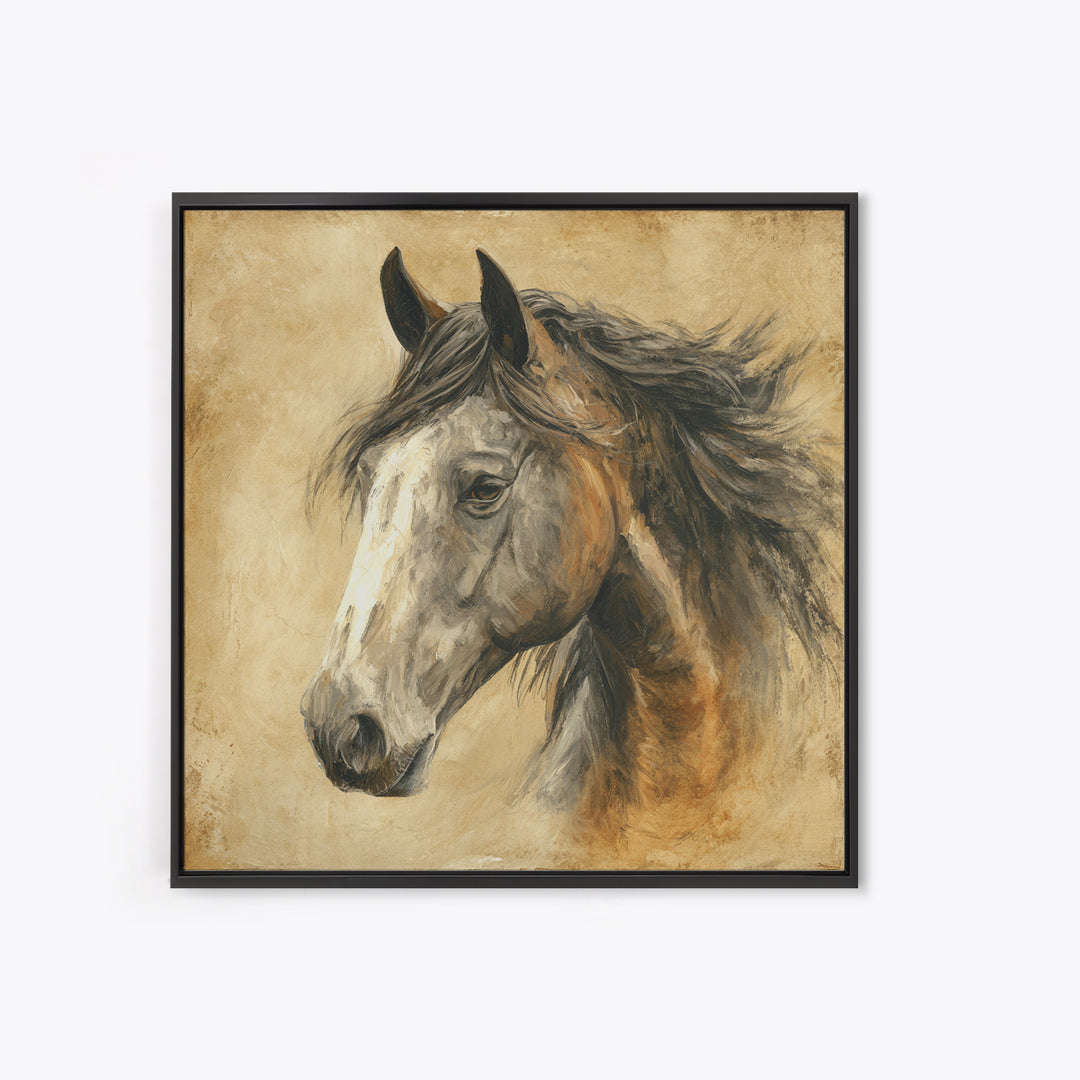 Majestic Horse Head Canvas Print, Animal Art, Modern Decor, Living Room Decor, Fine Art, Creature, Home Decor, Wall Decor, ANI-1x1-75