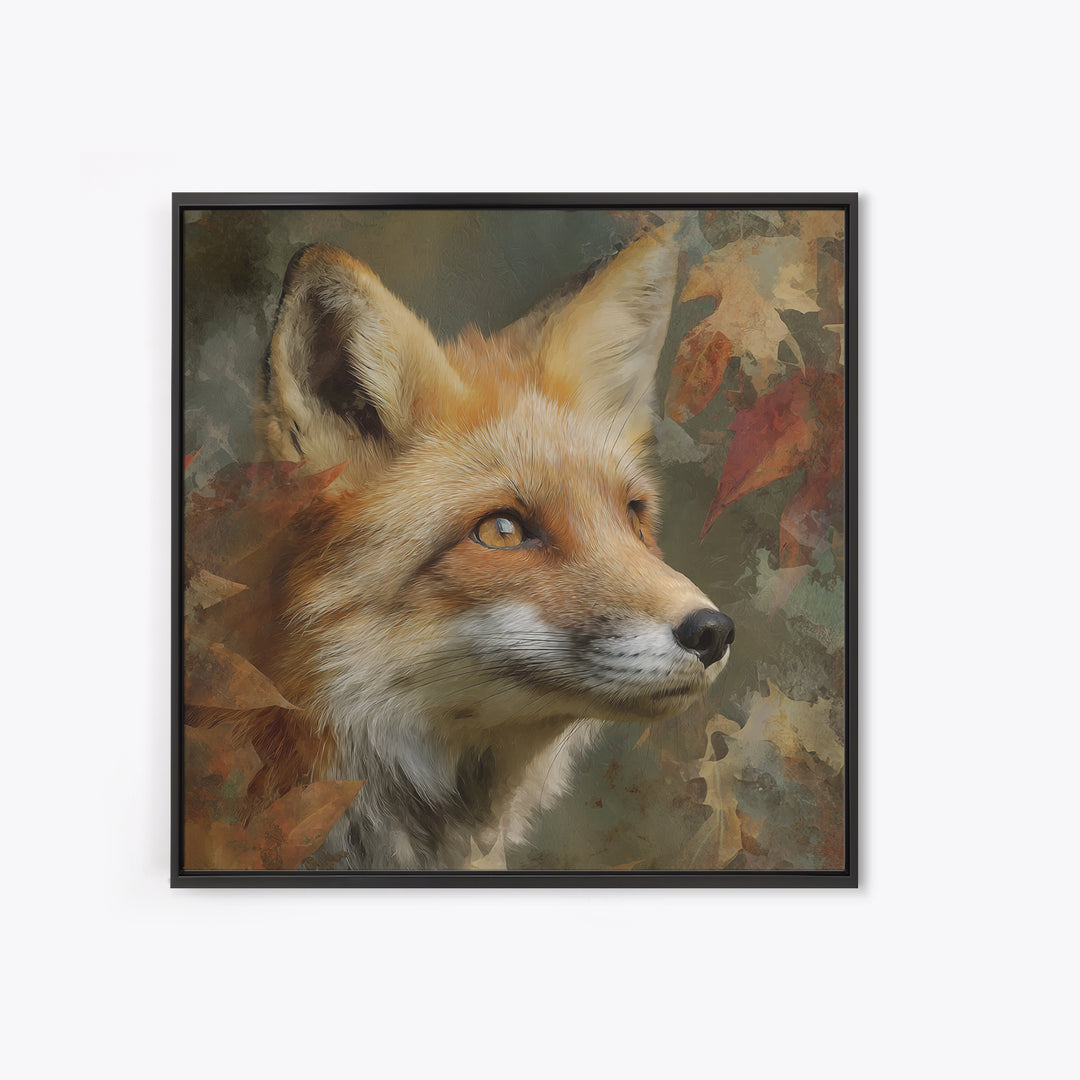 Dignified Fox Portrait Canvas Print, Animal Art, Wall Art, Living Room Decor, Fine Art, Creature, Nursery Decor, Art Deco, ANI-1x1-97