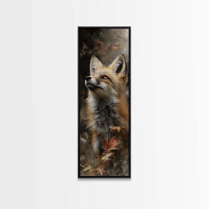 Dignified Fox Portrait Canvas Print, Animal Art, Statement Artwork, Living Room Decor, Fine Art, Creature, Wall Decor, ANI-1x3-13