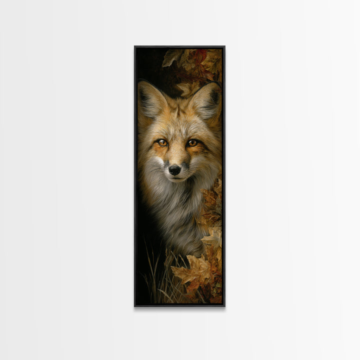 Dignified Fox Portrait Canvas Print, Animal Art, Statement Artwork, Living Room Decor, Fine Art, Creature, Wall Decor, ANI-1x3-37