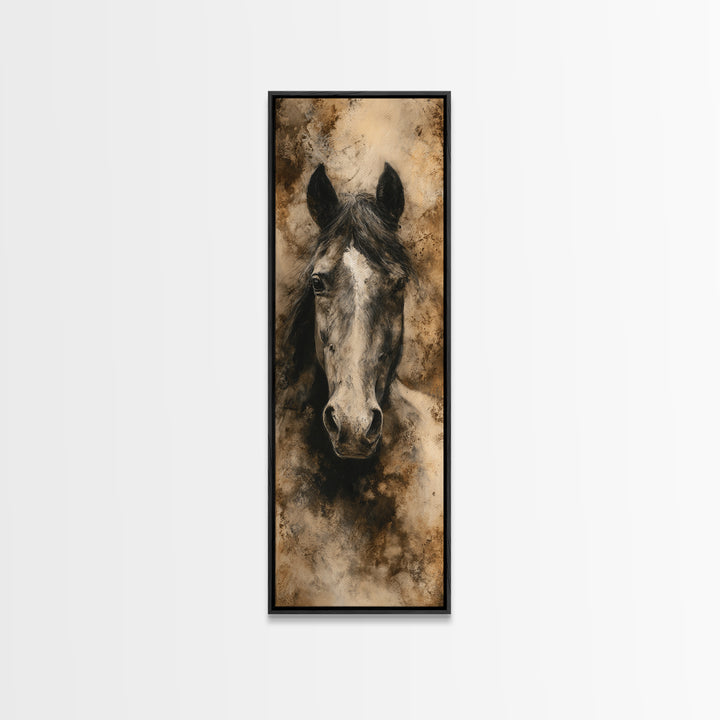 Majestic Horse Head Canvas Print, Animal Art, Digital Art, Living Room Decor, Fine Art, Creature, Farmhouse Decor, Nursery, ANI-1x3-39