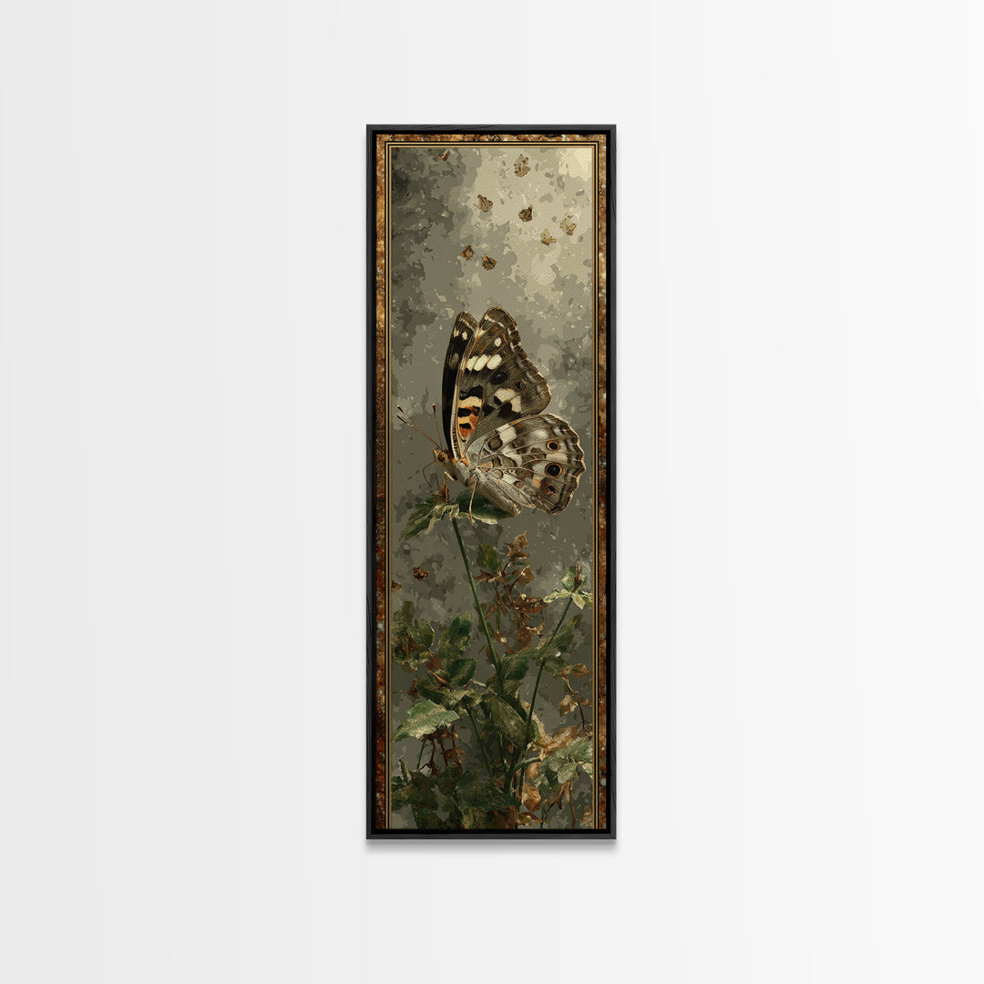 Butterfly Specimen Composition Canvas Print, Animal Art, Digital Wall Art, Living Room Decor, Creature, Modern Wall Art, ANI-1x3-59