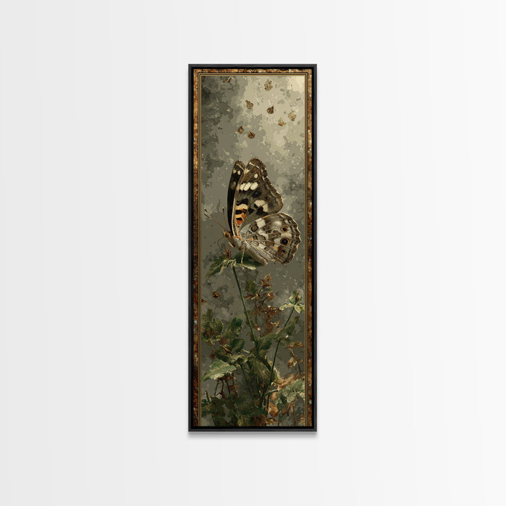 Butterfly Specimen Composition Canvas Print, Animal Art, Digital Wall Art, Living Room Decor, Creature, Modern Wall Art, ANI-1x3-59