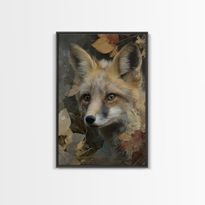 Dignified Fox Portrait Canvas Print, Animal Art, Art Deco, Living Room Decor, Fine Art, Creature, Cat Art, Safari Nursery Decor, ANI-2x3-57