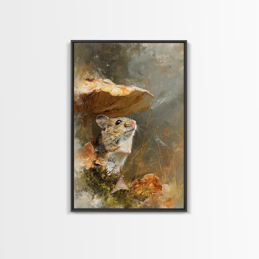 Tiny Field Mouse Canvas Print, Animal Art, Home Decor, Living Room Decor, Oil Painting, Creature, Art Deco, Original Art, ANI-2x3-66