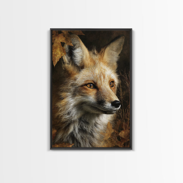 Dignified Fox Portrait Canvas Print, Animal Art, Art Deco, Living Room Decor, Fine Art, Creature, Cat Art, Safari Nursery Decor, ANI-2x3-81