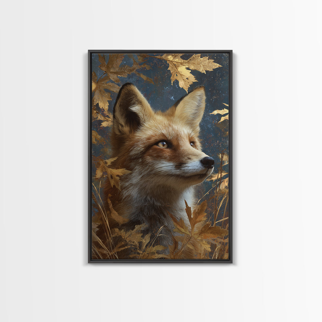 Dignified Fox Portrait Canvas Print, Animal Art, Art, Living Room Decor, Oil Painting, Creature, Original Art, Nursery Wall Art, ANI-2x3-9