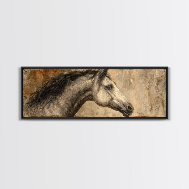 Majestic Horse Head Canvas Print, Animal Art, Room Decor, Living Room Decor, Fine Art, Creature, Printable, Printable Wall Art, ANI-3x1-91