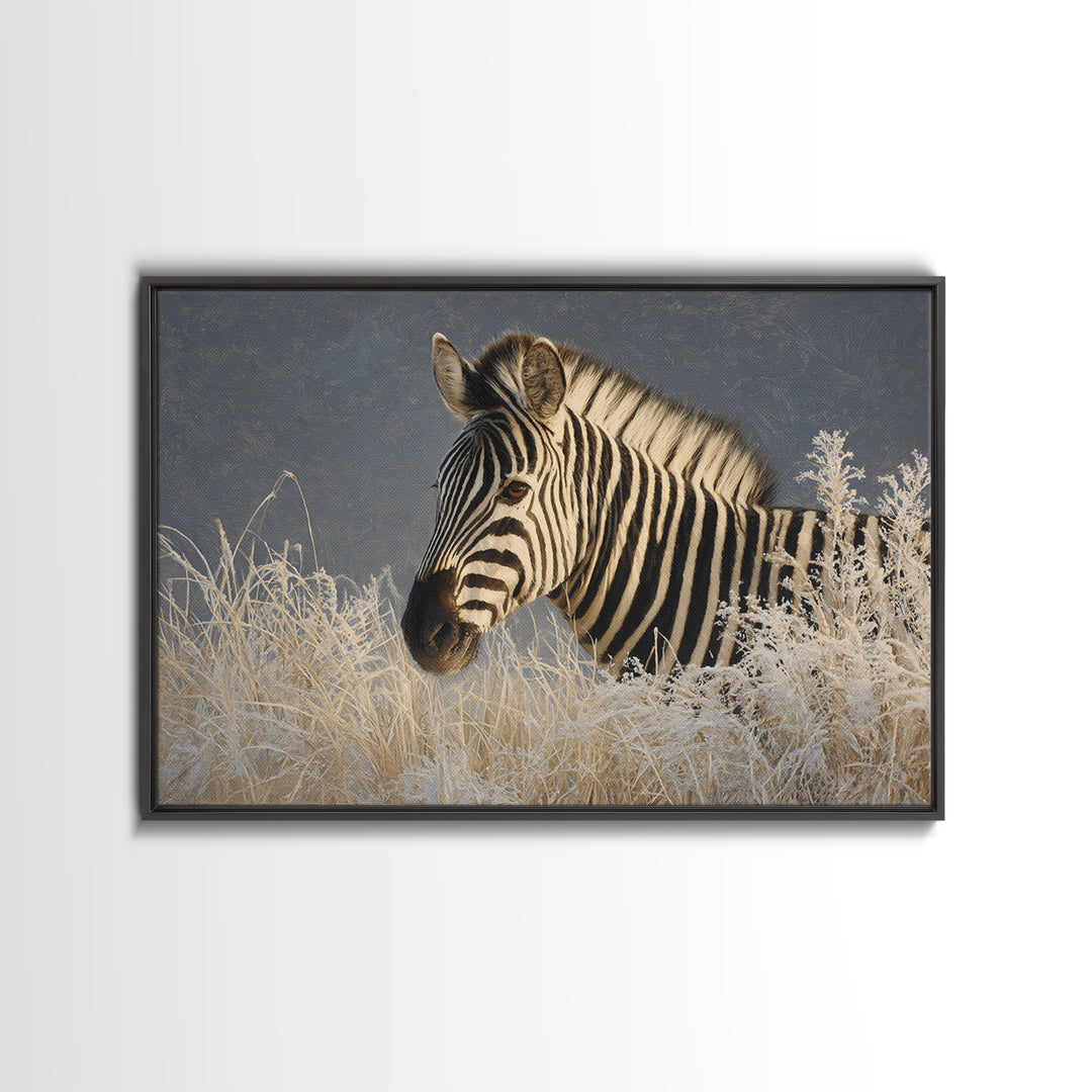 Zebra Portrait with Bold Graphic Stripe Pattern Canvas Print, Animal Art, Printable Art, Living Room Decor, Fine Art, Creature, ANI-3x2-21