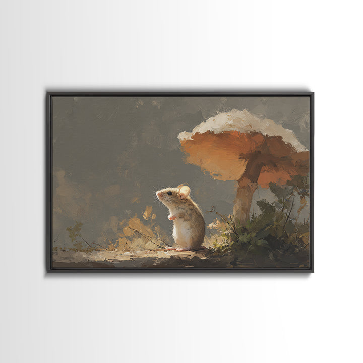 Tiny Field Mouse Canvas Print, Animal Art, Nursery Decor, Living Room Decor, Fine Art, Creature, Nursery Art, Cat Art, ANI-3x2-38