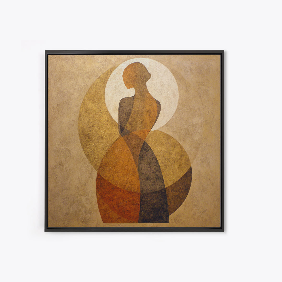 Simple Monochrome Figure Study Framed Canvas Print, Art, Art Print, Living Room Decor, Fine Art, Canvas Wall Art, ART-1x1-12