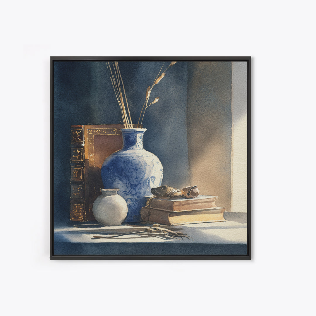 Sunlit Interior Still Life Canvas Print, Art, Canvas Art, Living Room Decor, Fine Art, Horizontal Wall Art, Home Decor, ART-1x1-14
