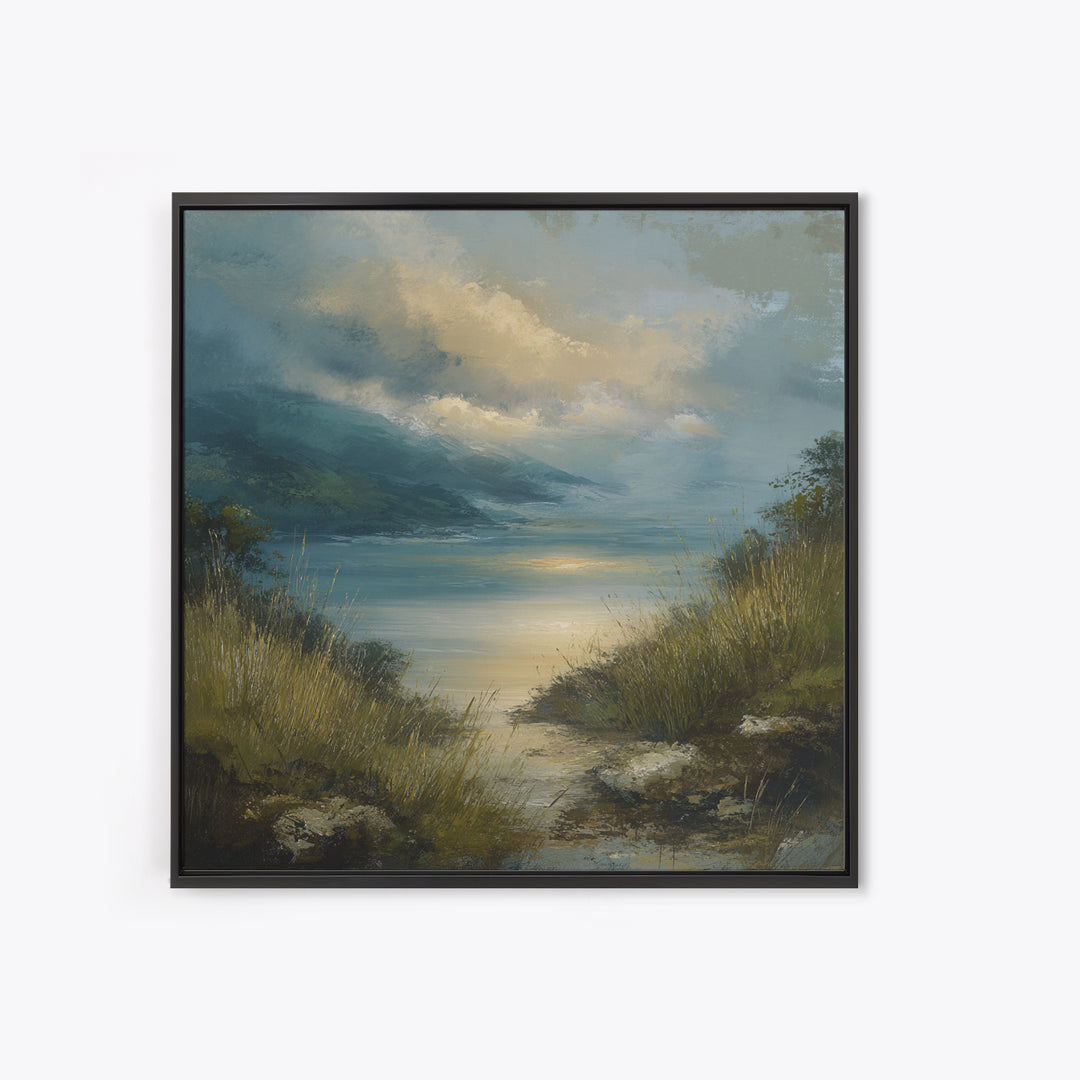 Quiet Mountain Scene Canvas Print, Art, Textured Wall Art, Living Room Decor, Fine Art, Gallery Decor, Wall Decor, ART-1x1-17