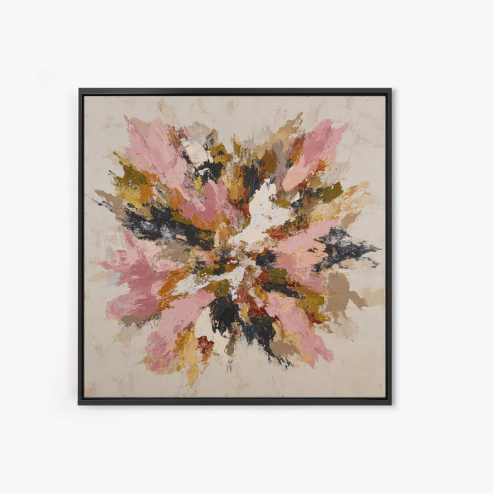 Contemporary Abstract with Layered Pigments and Energetic Canvas Print, Art, Framed Wall Art, Living Room Decor, ART-1x1-2